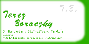 terez boroczky business card