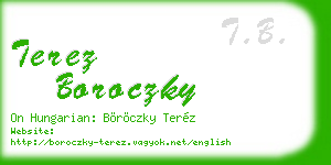 terez boroczky business card